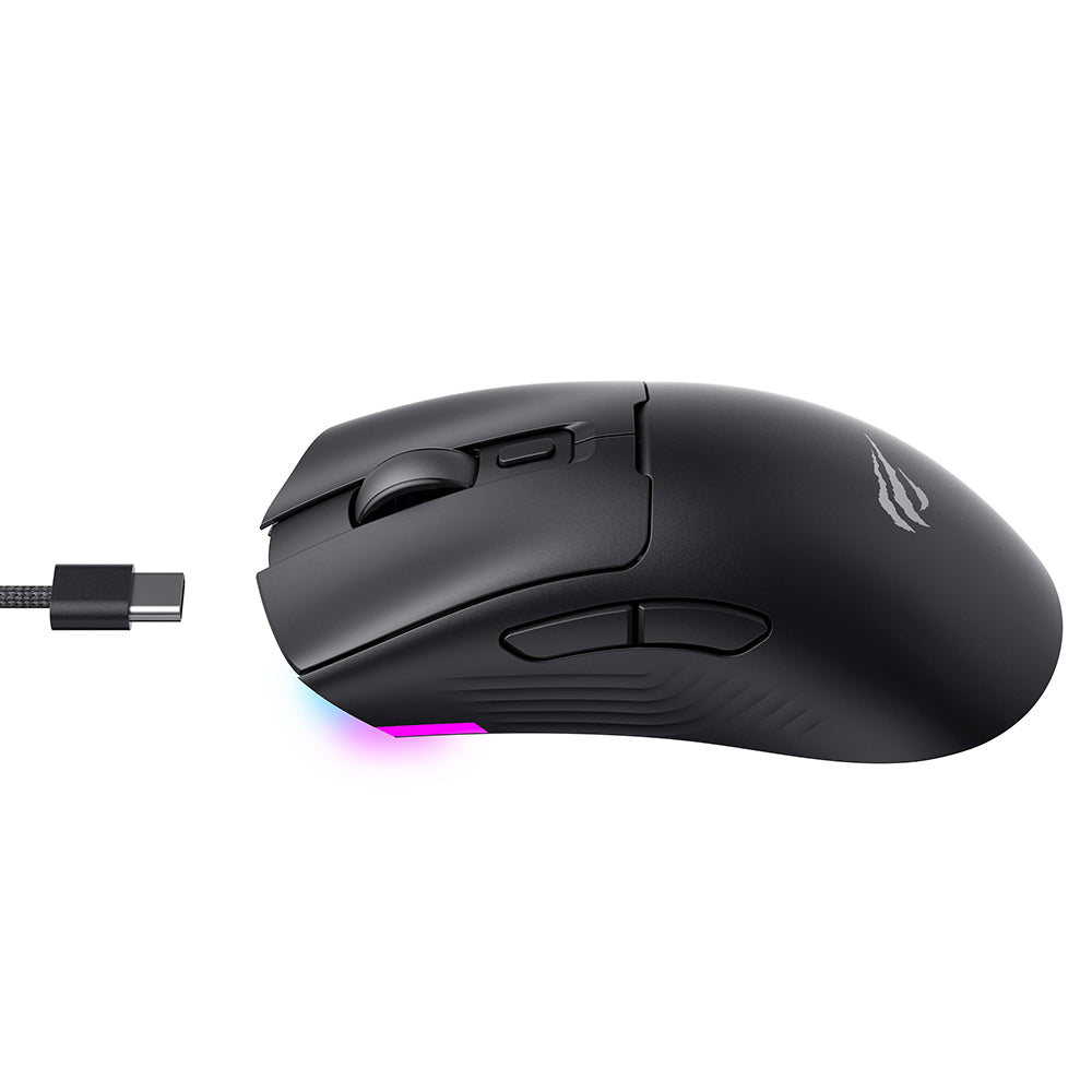 Havit - Wireless Gaming Mouse (MS966WB) - 2.4GHz, 800/1600/2400/3200/6000/10000 DPI, 500mAh - Black