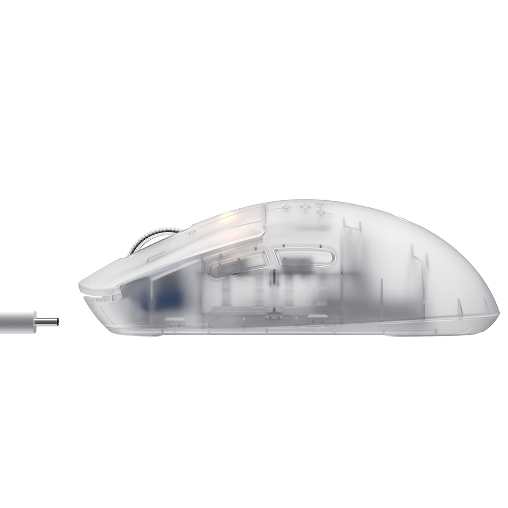 Havit - Wireless Gaming Mouse (MS970WB Pro) - 2.4GHz, 800/1600/2400/3200/6400/12000 DPI, 300mAh - Transparent White