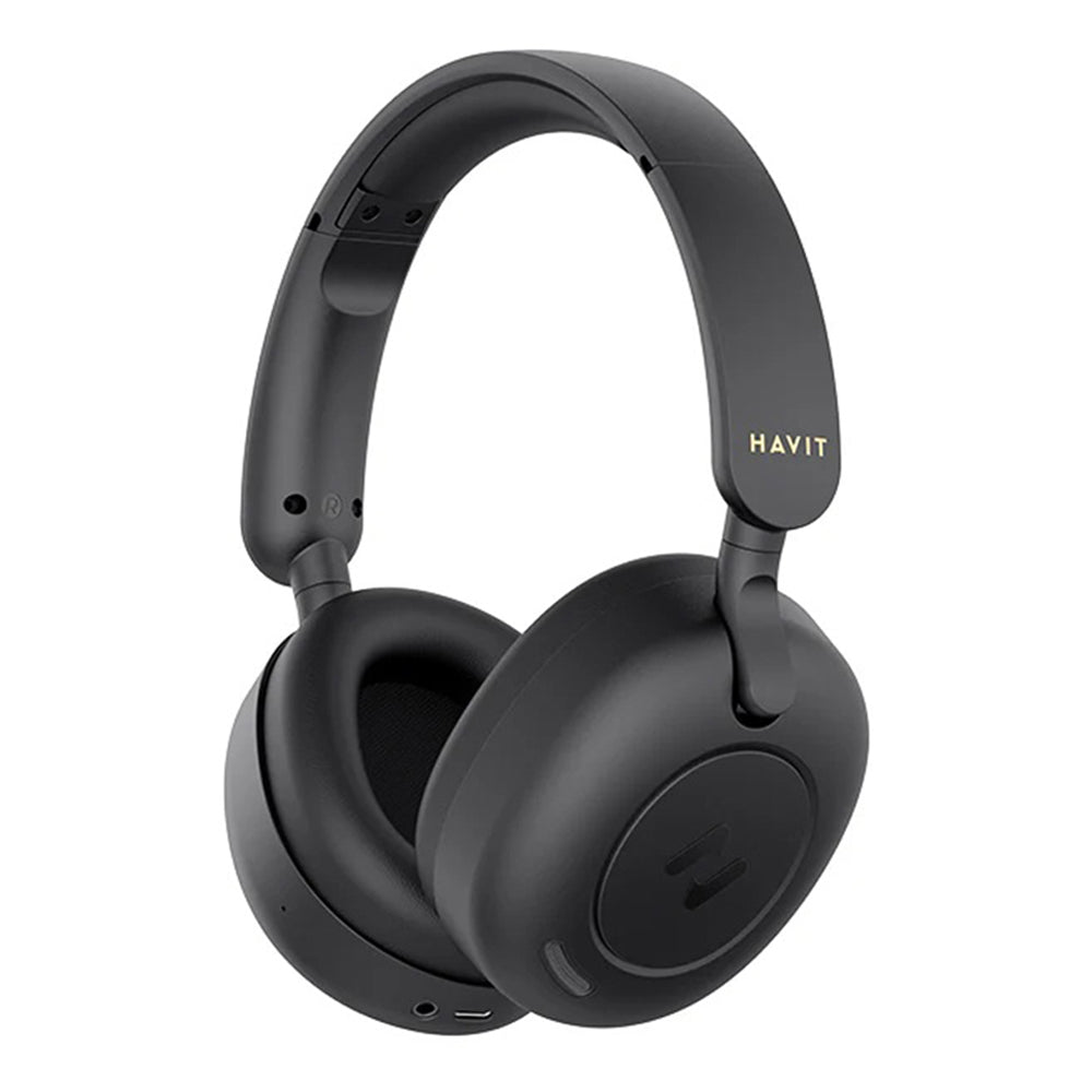 Havit - Wireless Headphones (H655BT) - On-ear, Bluetooth 5.3, Hybrid Active Nosie Cancelling, 700mAh, Foldable, USB-C - 