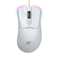 Havit - Wired Gaming Mouse (MS966) - with RGB Lights, 800/1600/3200/6400/8000/12000 DPI, 1.6m, 5V - White