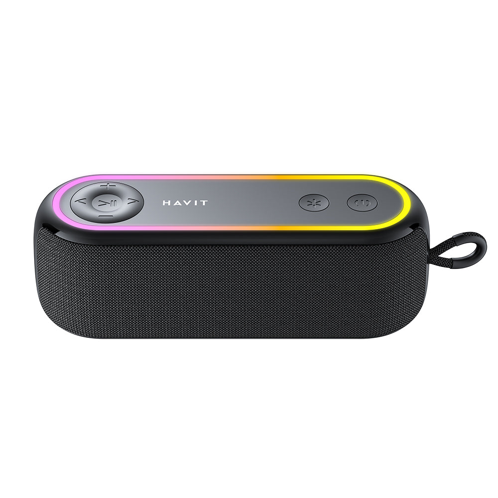 Havit - Wireless Speaker (SK810BT) - USB-C, Bluetooth 5.3, TWS, TF, USB, FM, AUX, Hands-Free Call, RGB, IPX5, 2400mAh - 