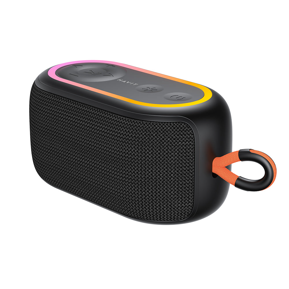 Havit - Wireless Speaker (SK809BT) - USB-C, Bluetooth 5.3, TWS, TF, USB, FM, AUX, Hands-Free Call, RGB, IPX5, 1200mAh - 