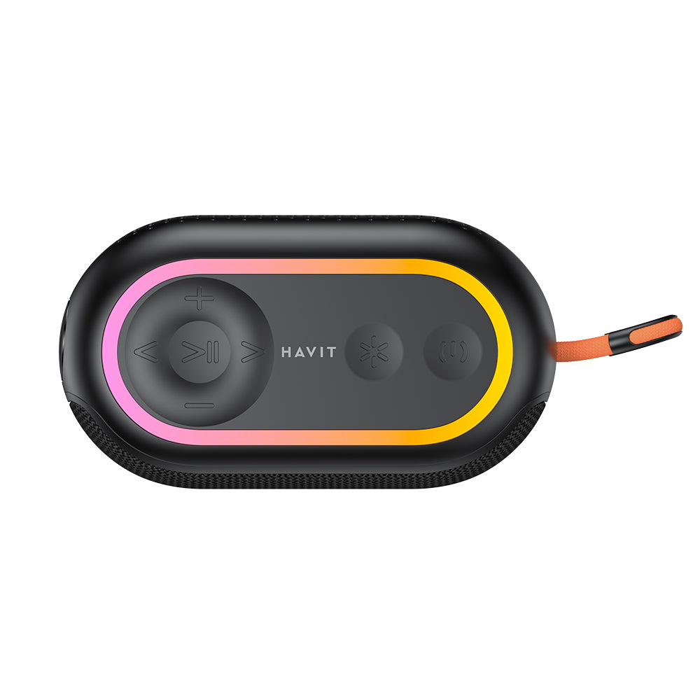 Havit - Wireless Speaker (SK809BT) - USB-C, Bluetooth 5.3, TWS, TF, USB, FM, AUX, Hands-Free Call, RGB, IPX5, 1200mAh - 