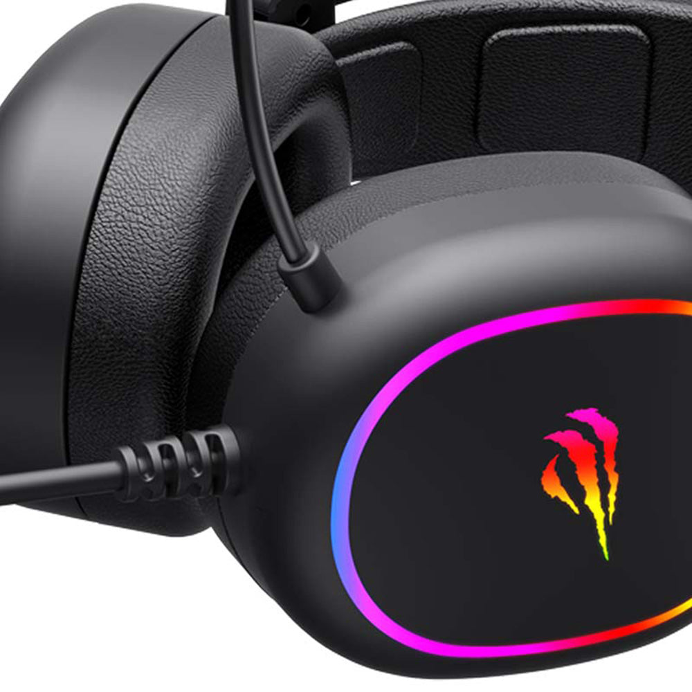 Havit - Gaming Headphones Gamenote H2016d - for Gaming, with Microphone, RGB, USB, Jack 3.5mm - Black
