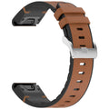Techsuit - Watchband QuickFit 22mm (W071) - Garmin Fenix 5/5 Plus 6/6 Pro/7/Forerunner 935/945/970/Approach S60 - Brown