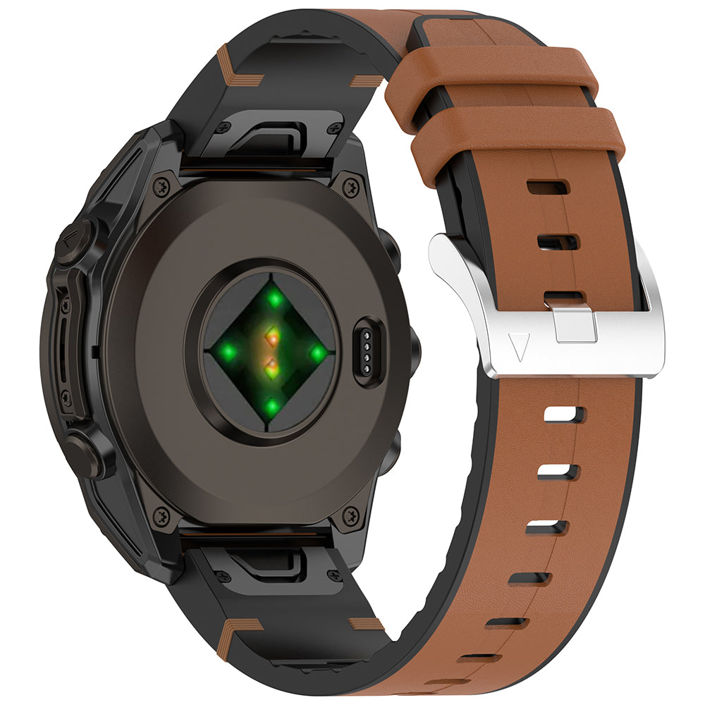 Techsuit - Watchband QuickFit 22mm (W071) - Garmin Fenix 5/5 Plus 6/6 Pro/7/Forerunner 935/945/970/Approach S60 - Brown
