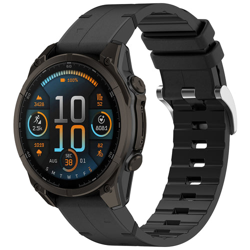 Techsuit - Watchband QuickFit 22mm (W071) - Garmin Fenix 5/5 Plus 6/6 Pro/7/Forerunner 935/945/970/Approach S60 - Black