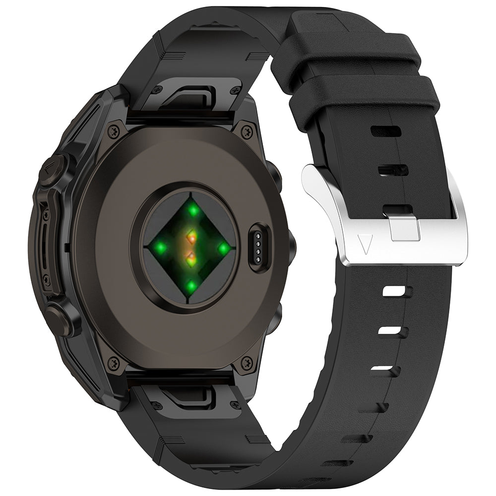 Techsuit - Watchband QuickFit 22mm (W071) - Garmin Fenix 5/5 Plus 6/6 Pro/7/Forerunner 935/945/970/Approach S60 - Black