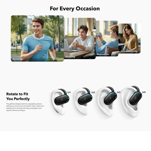 Anker - Wireless Earbuds SoundCore V20i (A3876G21) - for Sport, Bluetooth 5.3, IP55 - White