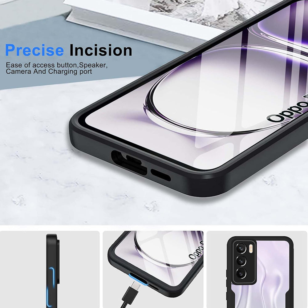 TechSuit Folie de protectie Techsuit ColorVerse 360 Series + compatibil cu Oppo Reno12 Pro, Negru – imagine 2