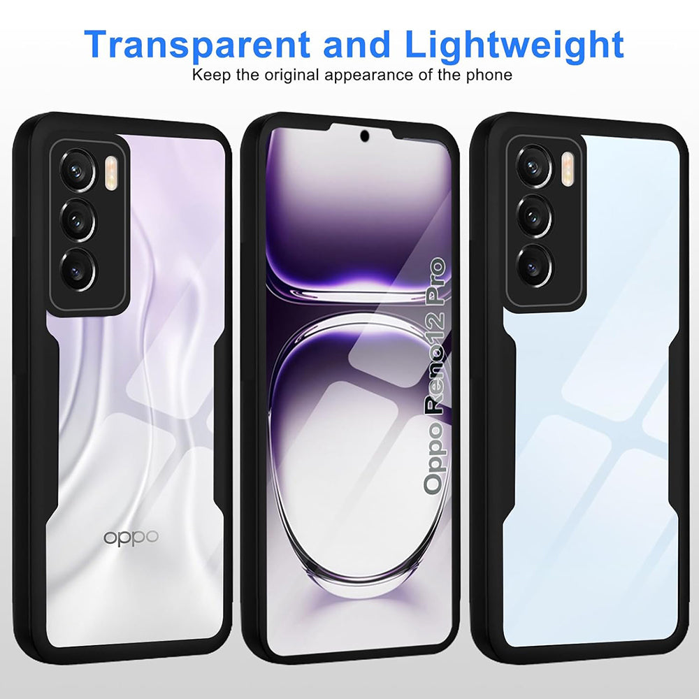 TechSuit Folie de protectie Techsuit ColorVerse 360 Series + compatibil cu Oppo Reno12 Pro, Negru – imagine 4
