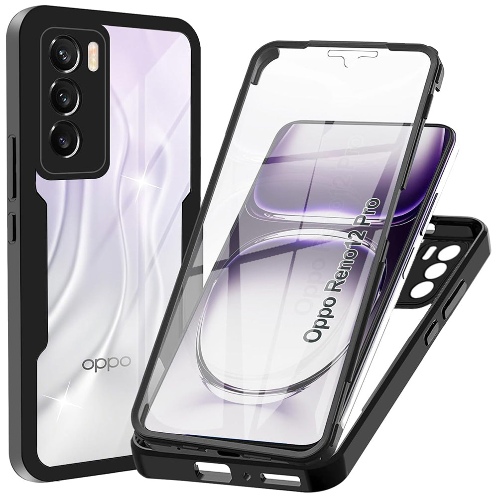 TechSuit Folie de protectie Techsuit ColorVerse 360 Series + compatibil cu Oppo Reno12 Pro, Negru