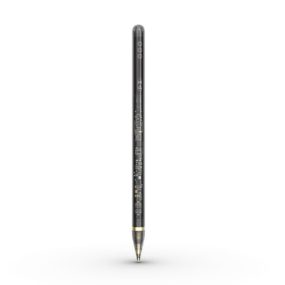 Techsuit - Premium Stylus Pen (C10 Pro) - for iPad 2018+, Digital Magnetic Charging, Capacitive - Transparent / Black