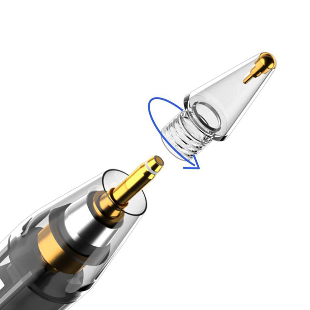 Techsuit - Premium Stylus Pen (C10 Pro) - for iPad 2018+, Digital Magnetic Charging, Capacitive - Transparent / Black