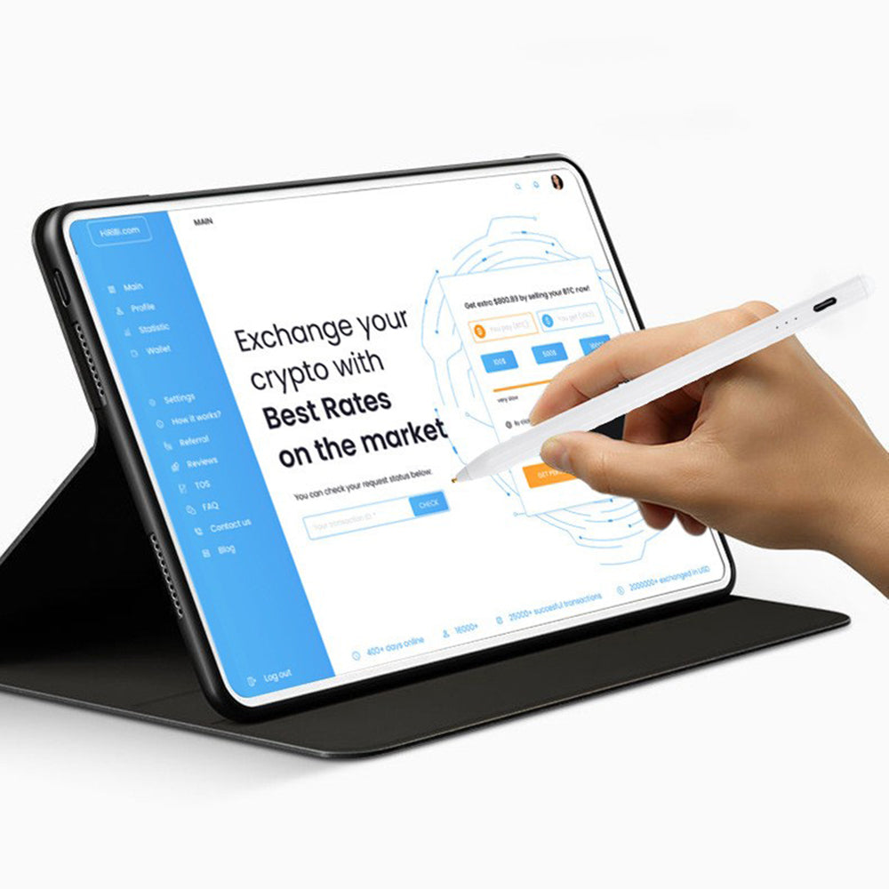Techsuit - Stylus Pen (S3) - for Phones and Tablets, Universal, Active, Type-C, Fast Charging, 130mAh - Blue