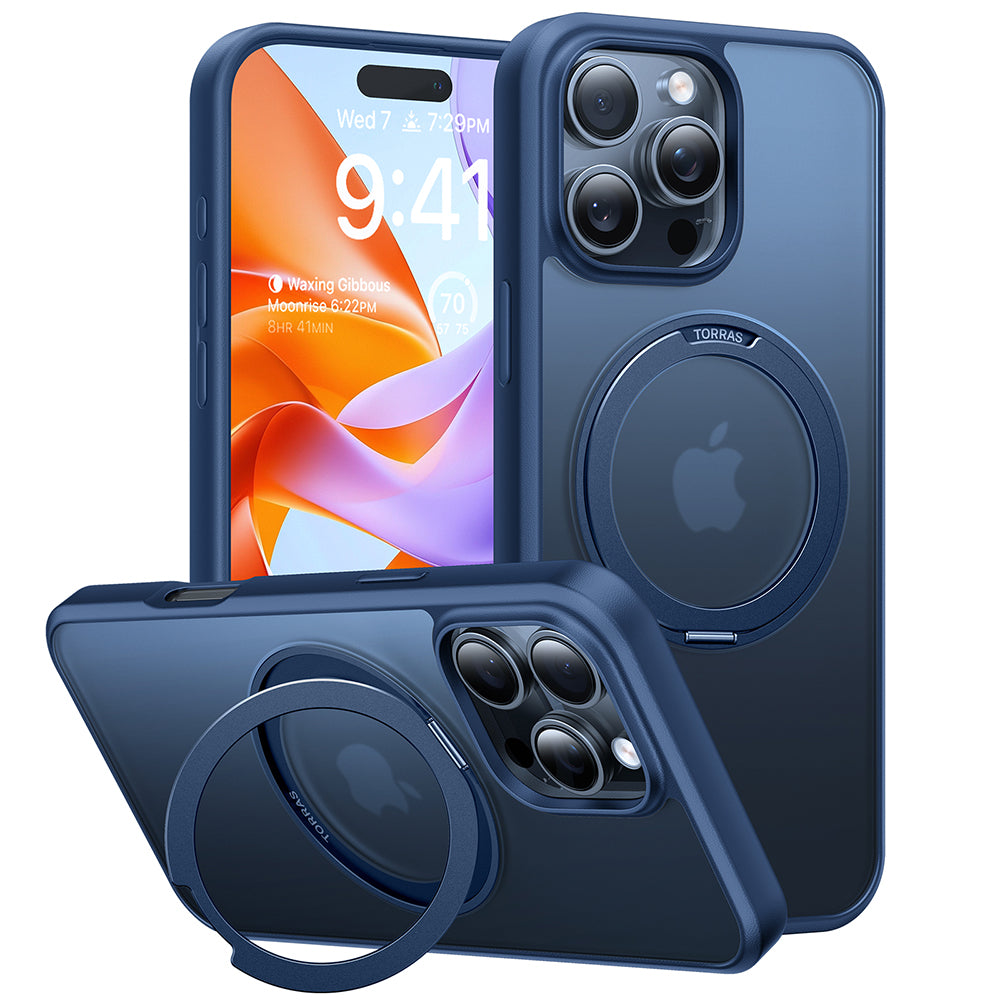 Torras - Ostand Pro MagSafe Series - iPhone 16 Pro Max - Navy Blue