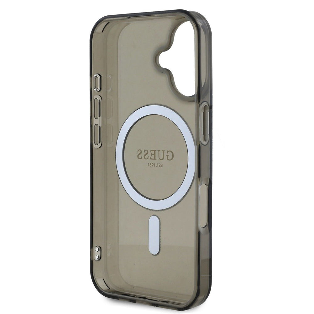 Guess - IML Glitter Circle MagSafe (GUHMP16MHFGEREK) - iPhone 16 Plus - Black