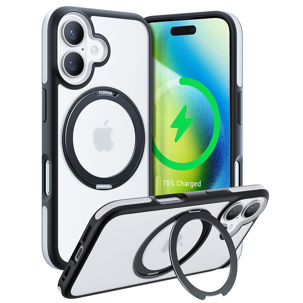 Torras - Ostand R Fusion MagSafe Series - iPhone 16 - Black