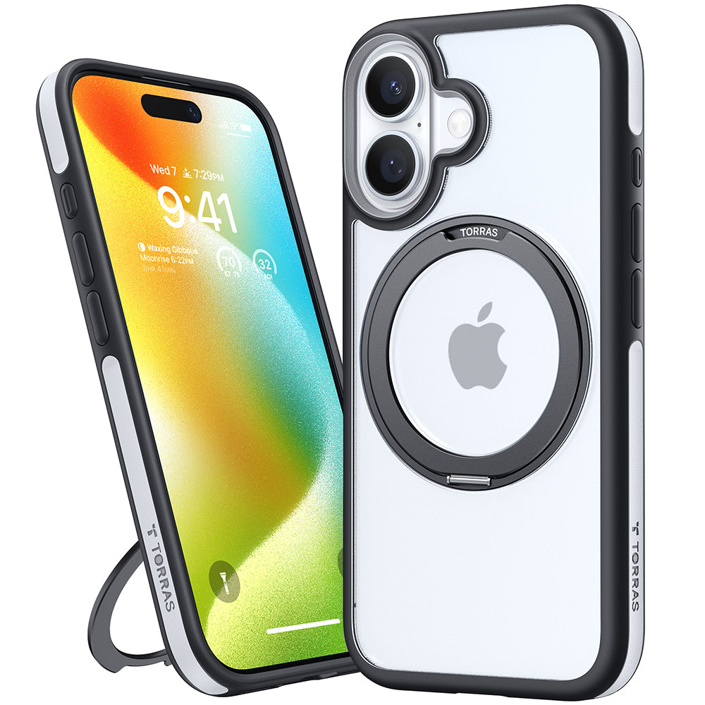 Torras - Ostand R Fusion MagSafe Series - iPhone 16 Plus - Black