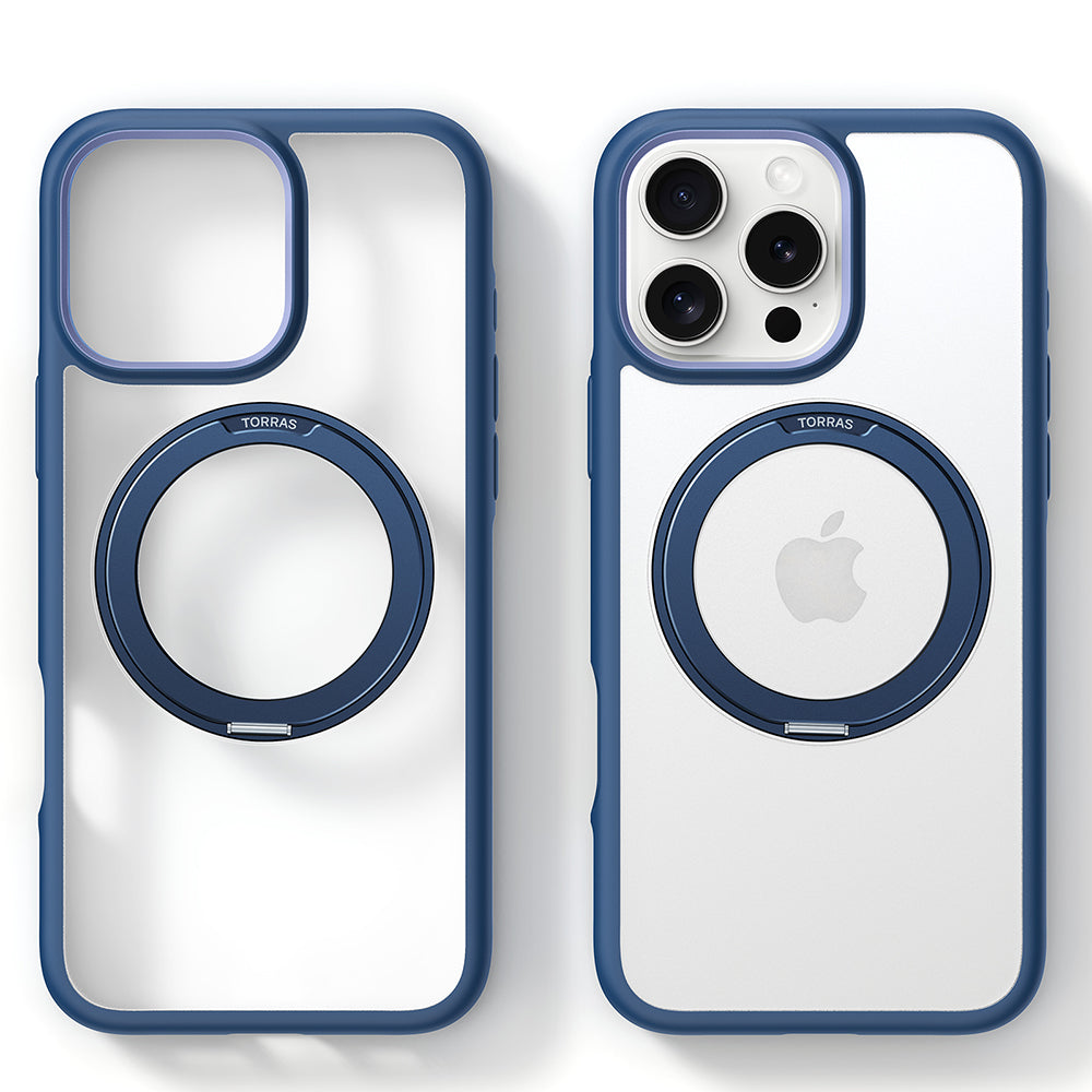 Torras - Ostand R Fusion MagSafe Series - iPhone 16 Pro - Navy Blue