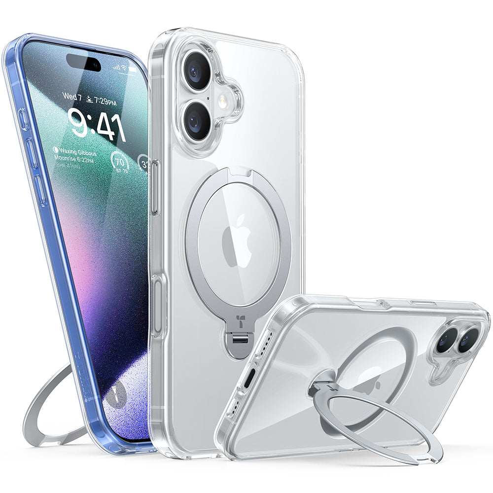Torras - Ostand Spin MagSafe Series - iPhone 16 - Clear