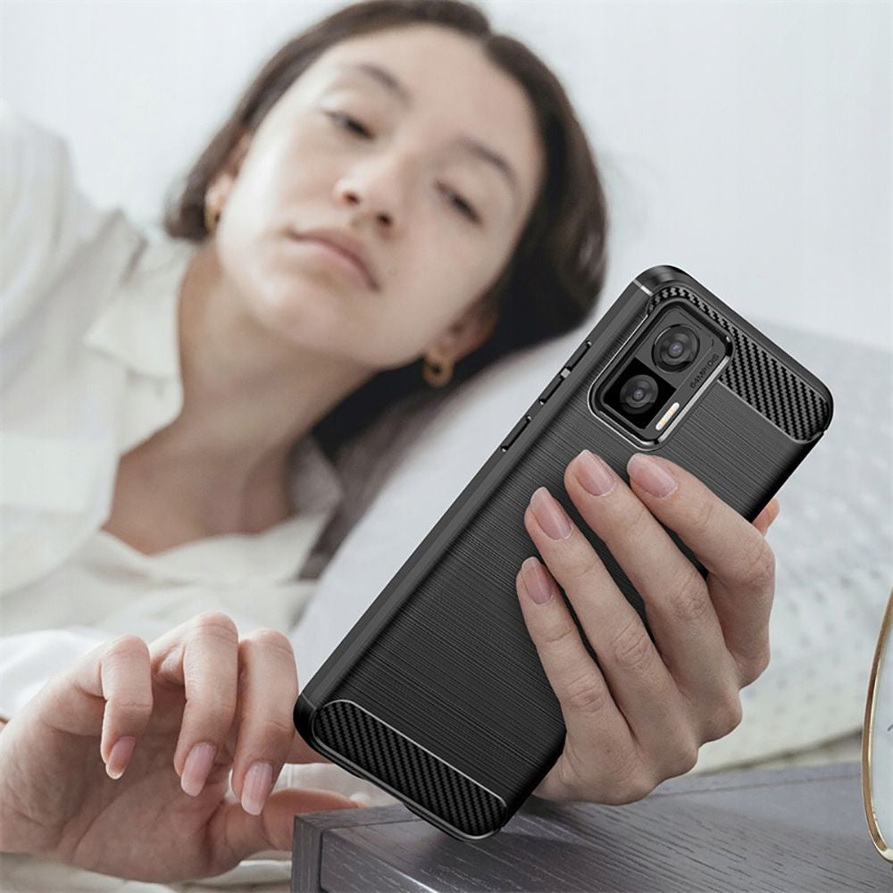 Techsuit - Carbon Silicone - Motorola Edge 30 Neo - Black