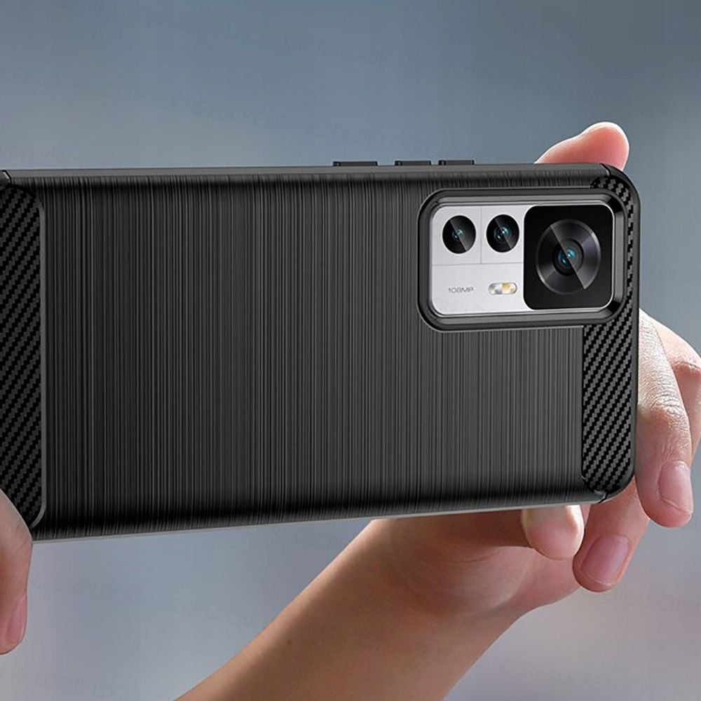 Techsuit - Carbon Silicone - Xiaomi 12T / 12T Pro - Black