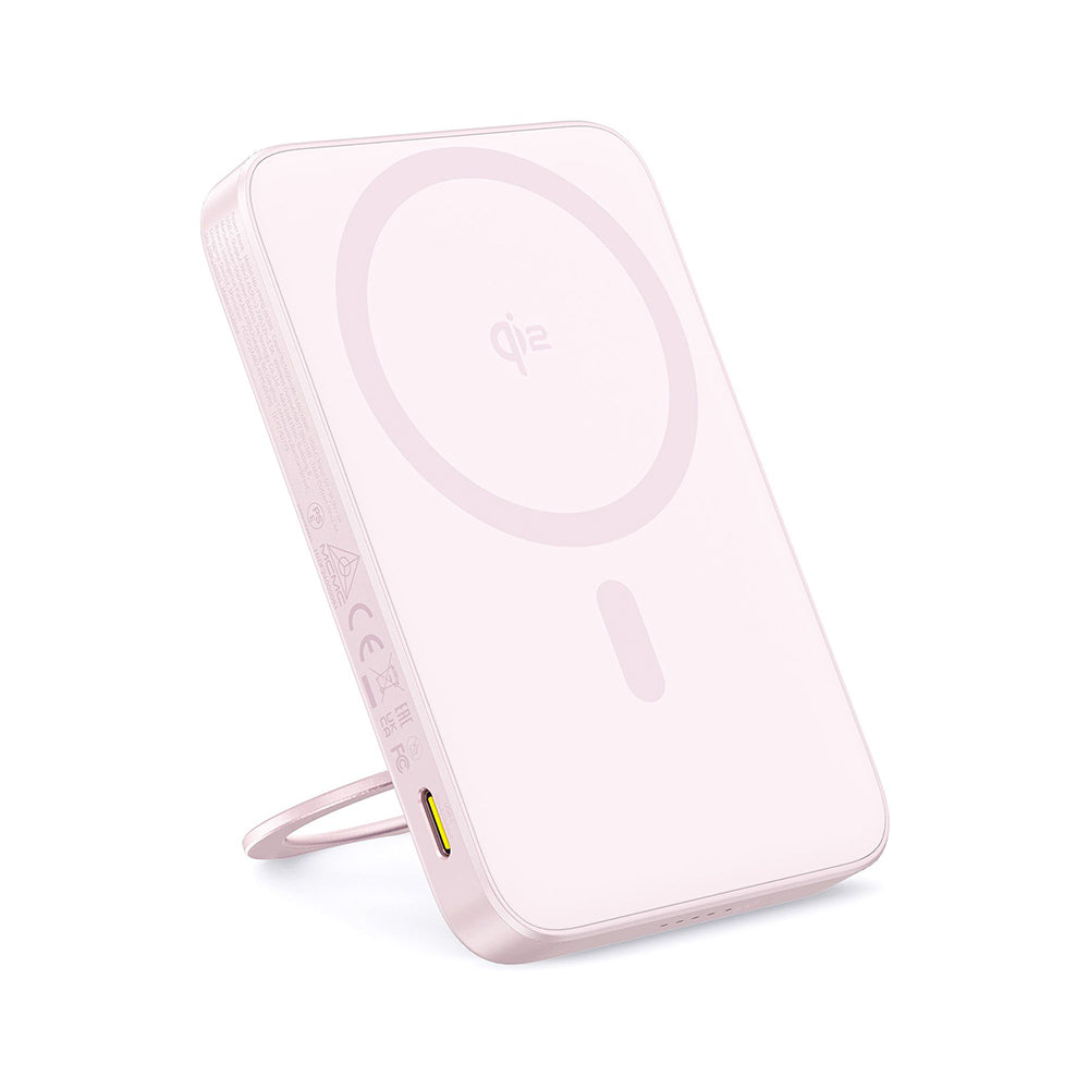Baseus - Power Bank PicoGo (P10076800413-00) - Type-C, Qi2, Fast Charging, 20W, 5000mAh, Rotable Stand, Cable Type-C - P