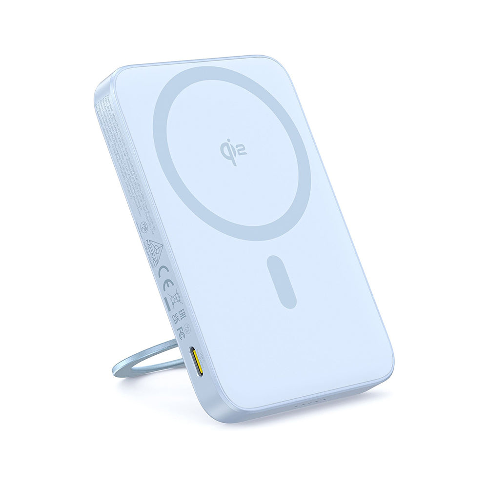 Baseus - Power Bank PicoGo (P10076800313-00) - Type-C, Qi2, Fast Charging, 20W, 5000mAh, Rotable Stand, Cable Type-C - B