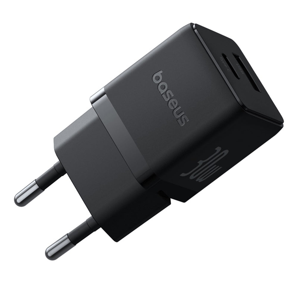 Baseus - Wall Charger Palm (P1011160A113-00) - Fast Charging, 2in1, USB, Type-C, 30W - Cluster Black