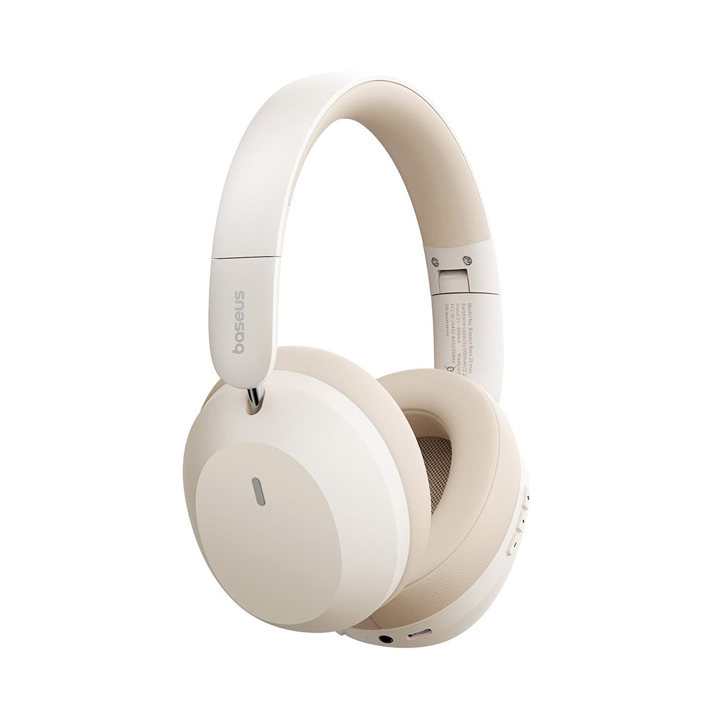 Baseus - Wireless Headphones Bass 35 Max (A00070800221-00) - On-ear, Bluetooth 5.3, Sound Isolation, Foldable - Stellar 