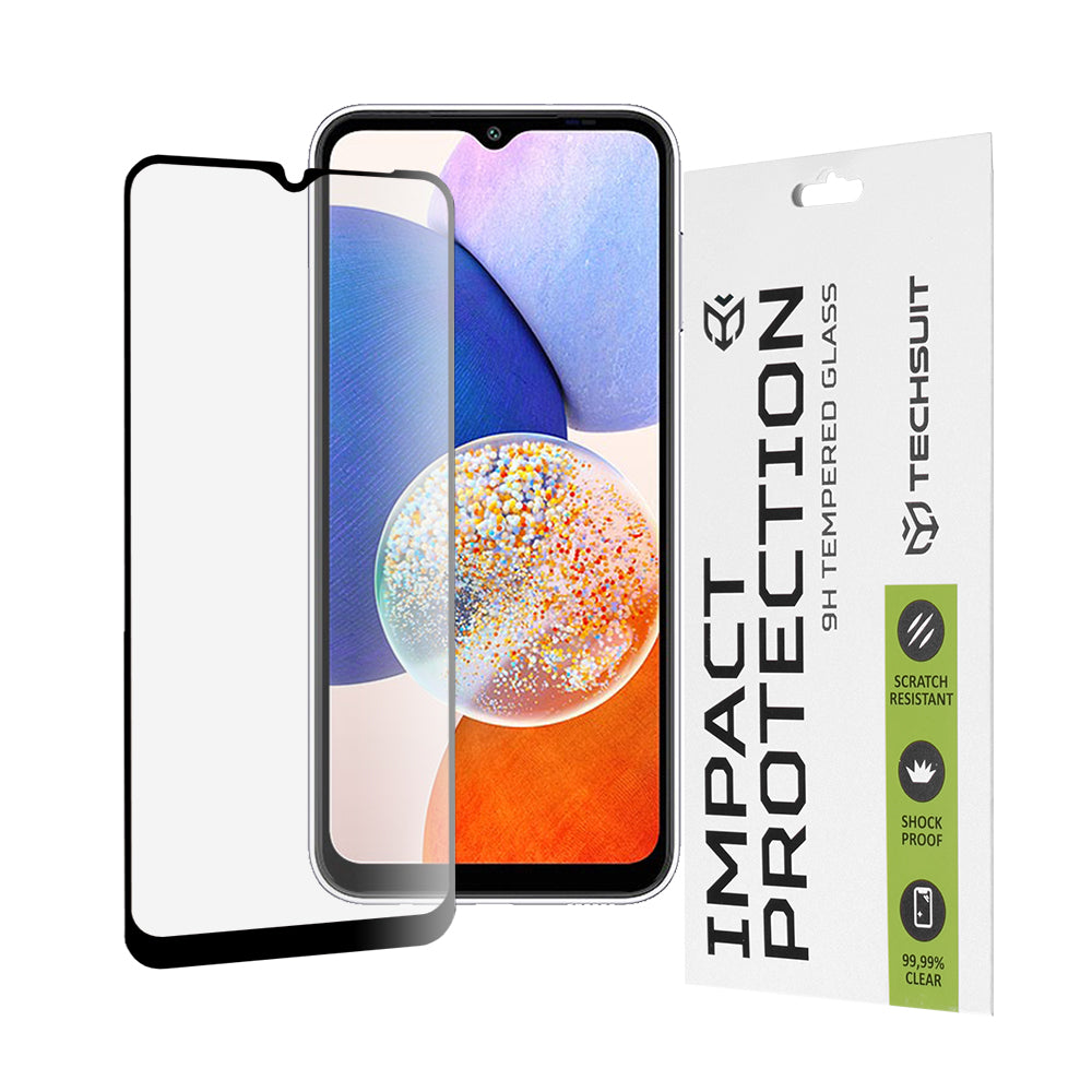 Techsuit - 111D Full Cover / Full Glue Glass - Samsung Galaxy A14 4G / A14 5G - Black