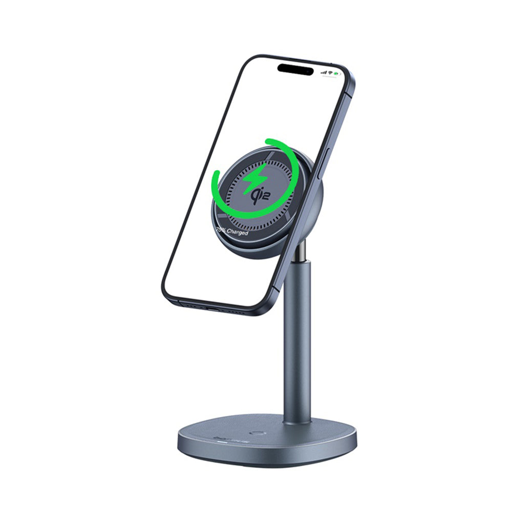 Baseus - Magnetic Wireless Charger Orbit 2 Pro (P10273500813-00) - Cooling Fast Charger for Phone, Earbuds, 20W - Space 