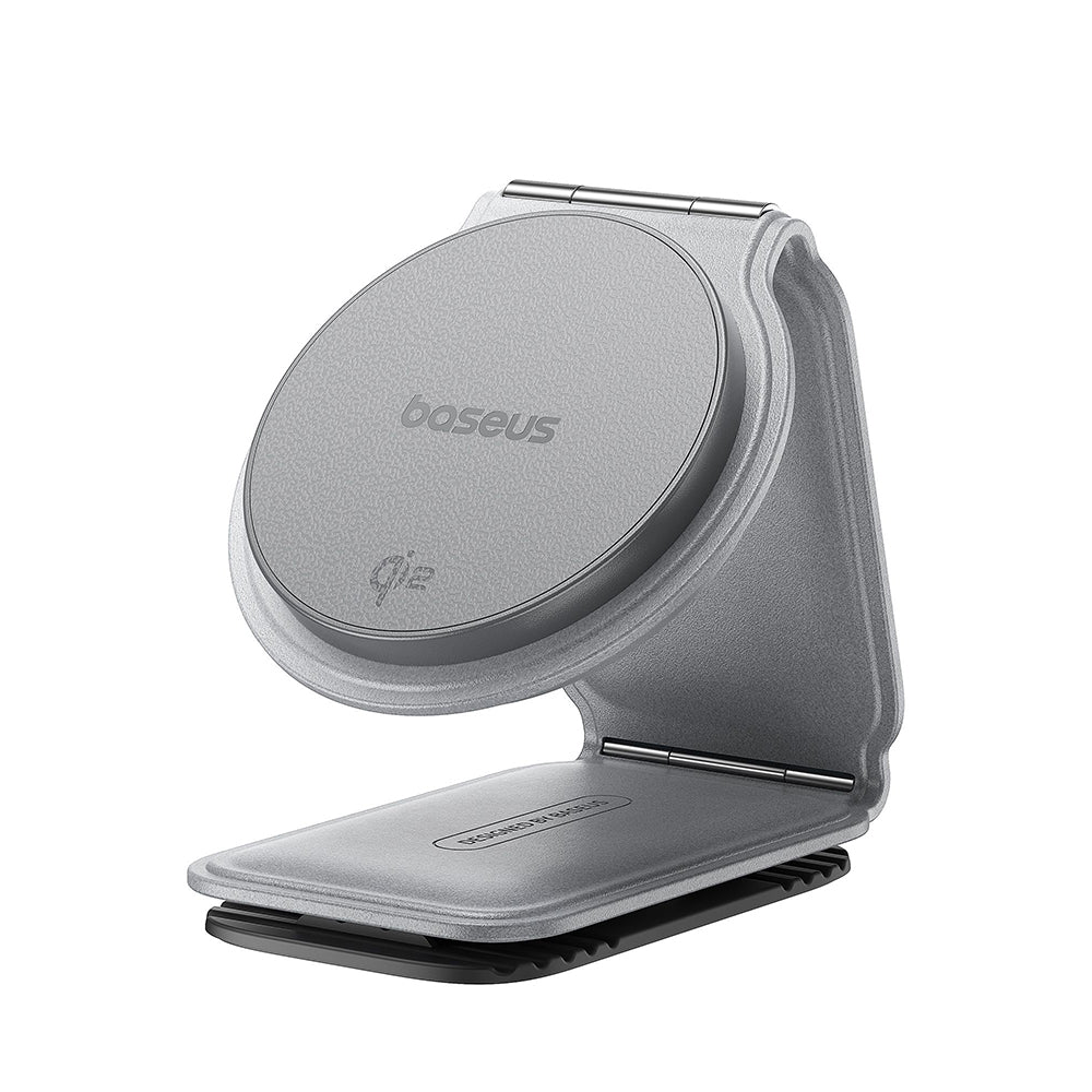 Baseus - Car Holder with Wireless Charging PrimeTrip C02 (C40169003831-00) - Magnetic Grip for Dashboard, 15W - Frosted 