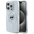 Karl Lagerfeld - IML MagSafe (KLHMP14LHLSCHH) - iPhone 14 Pro - White Metal Choupette`s Head
