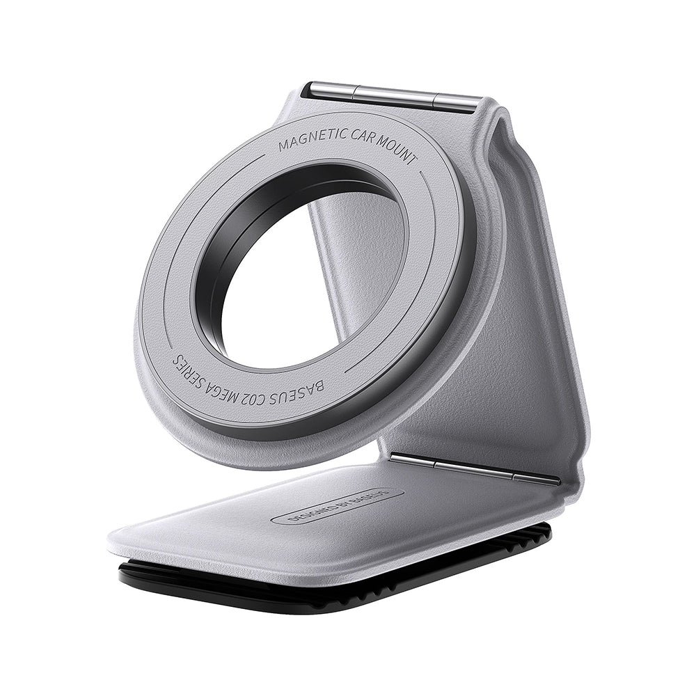 Baseus - Car Holder PrimeTrip Series C02 (C40169002833-00) - PU Leather, 360°, 25N, Versatile Mounting Option - Frosted 