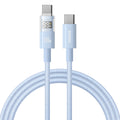 Baseus - Data Cable Display 2 (P10382702311-01) - Fast Charging, Type-C to Type-C, Digital Display, 100W, 2m - Galaxy Bl