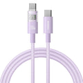 Baseus - Data Cable Display 2 (P10382702511-00) - Fast Charging, Type-C to Type-C, Digital Display, 100W, 1m - Nebula Pu