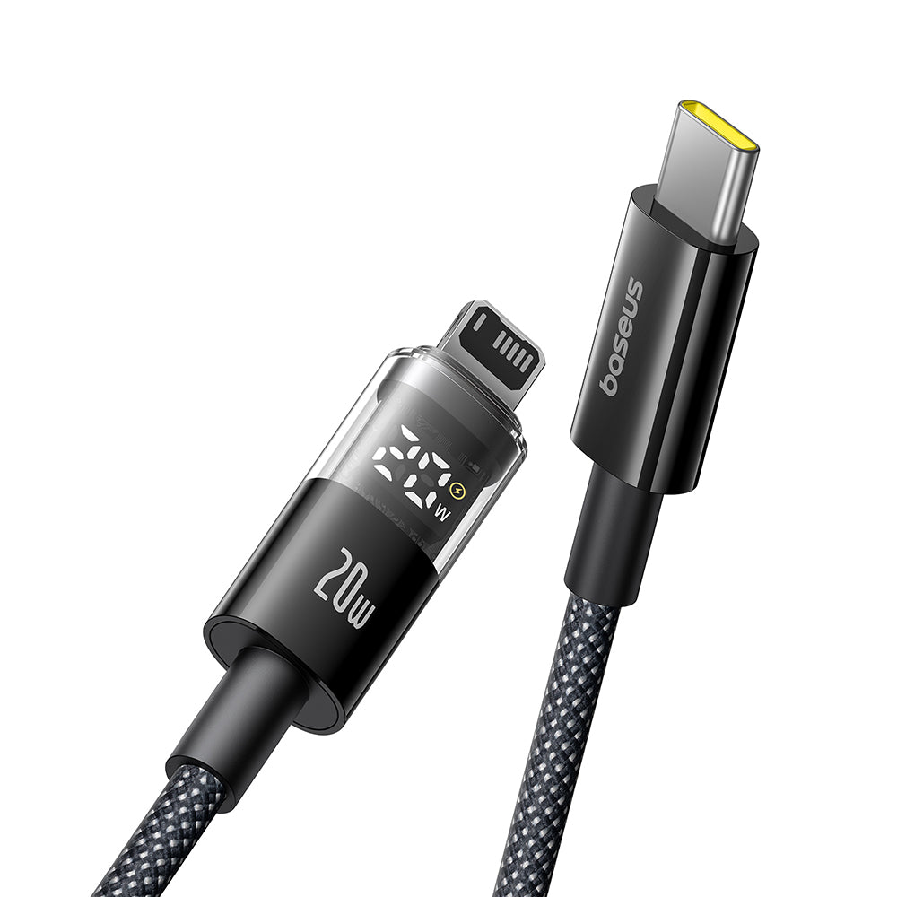 Baseus - Data Cable Display 2 (P10382703121-01) - Fast Charging, Type-C to Lightning, Digital Display, 20W, 2m - Cosmic 