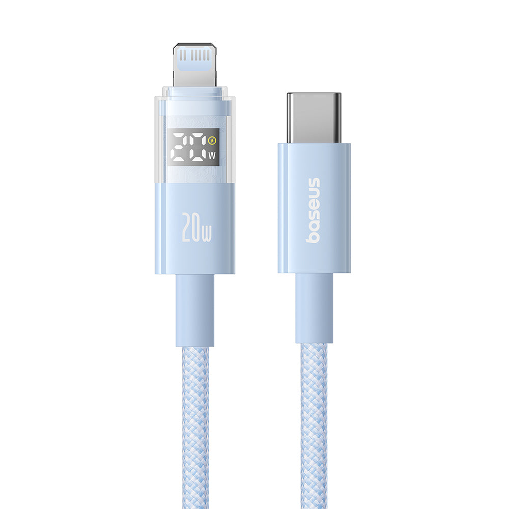 Baseus - Data Cable Display 2 (P10382703311-00) - Fast Charging, Type-C to Lightning, Digital Display, 20W, 1m - Galaxy 
