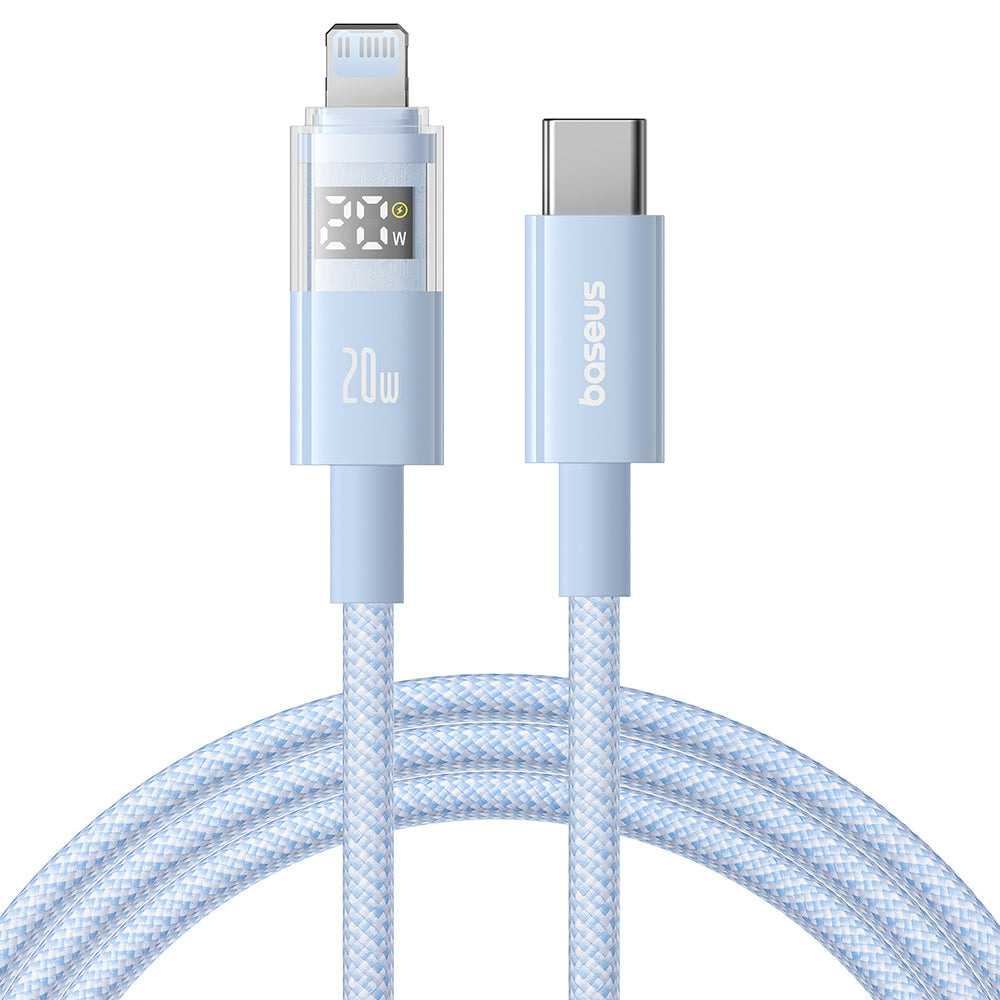 Baseus - Data Cable Display 2 (P10382703311-00) - Fast Charging, Type-C to Lightning, Digital Display, 20W, 1m - Galaxy 
