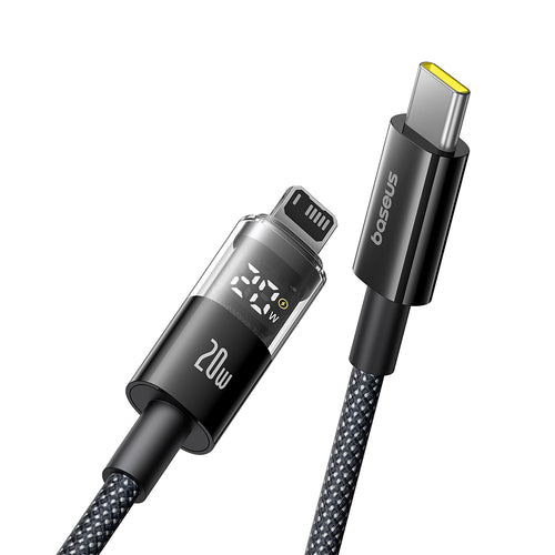 Baseus - Data Cable Display 2 (P10382703121-00) - Fast Charging, Type-C to Lightning, Digital Display, 20W, 1m - Cosmic 