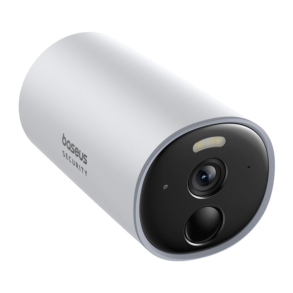 Baseus - Outdoor Camera Security B1 (S0SV002130) - 2K, 8GB, Two-way Talk, Night Vision, IP67, 7.800mAh - White