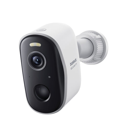 Camera Supraveghere Exterior, 2K, Two-way Talk, Color Night Vision, IP67, 7.800mAh - Baseus (S0ST002130) - White
