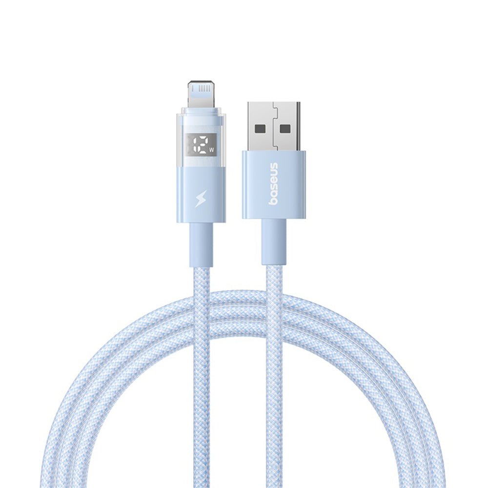 Baseus - Data Cable Display 2 (P10382700311-00) - USB to Lightning, Fast Charging, Digital Display, 2.4A, 1m - Galaxy Bl