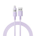 Baseus - Data Cable Display 2 (P10382700511-01) - USB to Lightning, Fast Charging, Digital Display, 2.4A, 2m - Nebula Pu