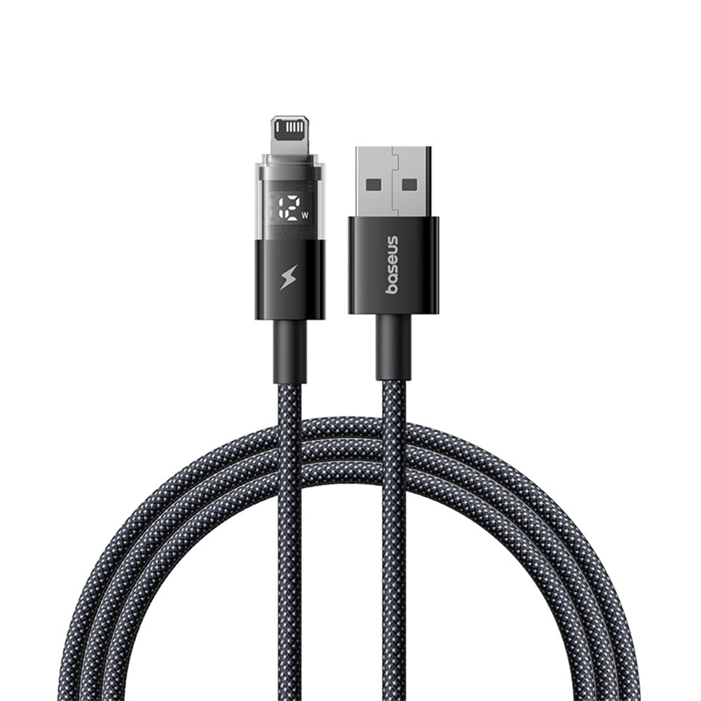 Baseus - Data Cable Display 2 (P10382700121-01) - USB to Lightning, Fast Charging, Digital Display, 2.4A, 2m - Cosmic Bl