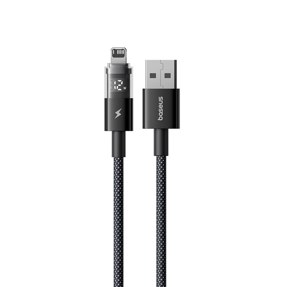 Baseus - Data Cable Display 2 (P10382700121-01) - USB to Lightning, Fast Charging, Digital Display, 2.4A, 2m - Cosmic Bl