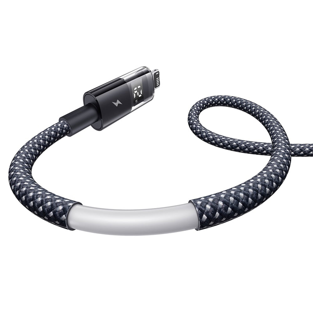 Baseus - Data Cable Display 2 (P10382700121-01) - USB to Lightning, Fast Charging, Digital Display, 2.4A, 2m - Cosmic Bl