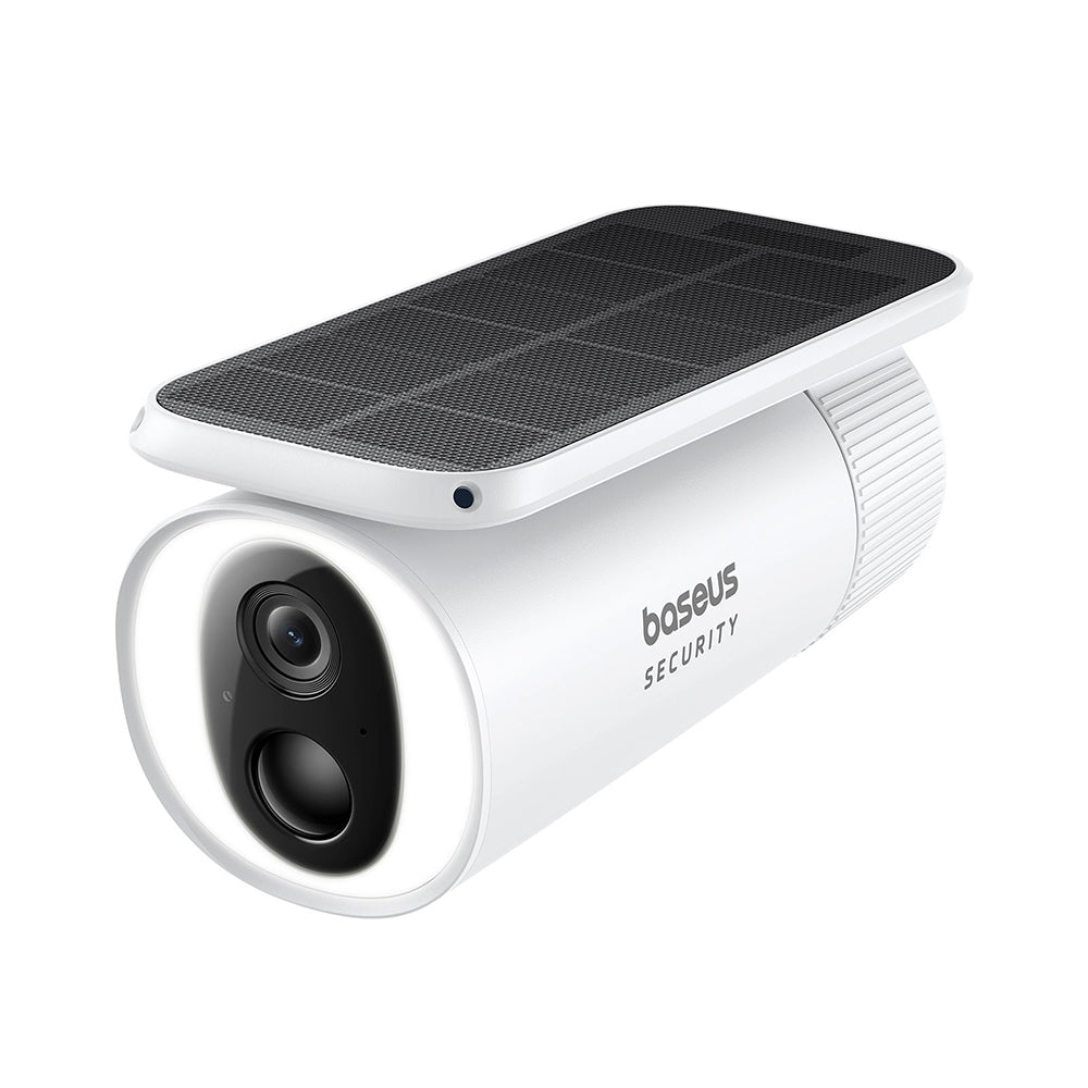Baseus - Outdoor Camera Security S1 (S0SW002130) - with Solar Panel, 2K, 8GB, Two-way Audio, Night Vision, 10.400mAh - W